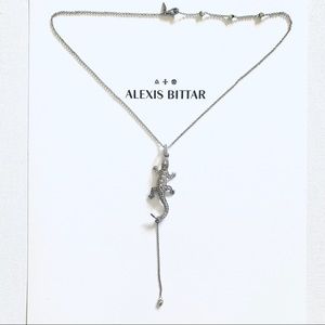 Alexis Bittar lizard pendant necklace Rare New